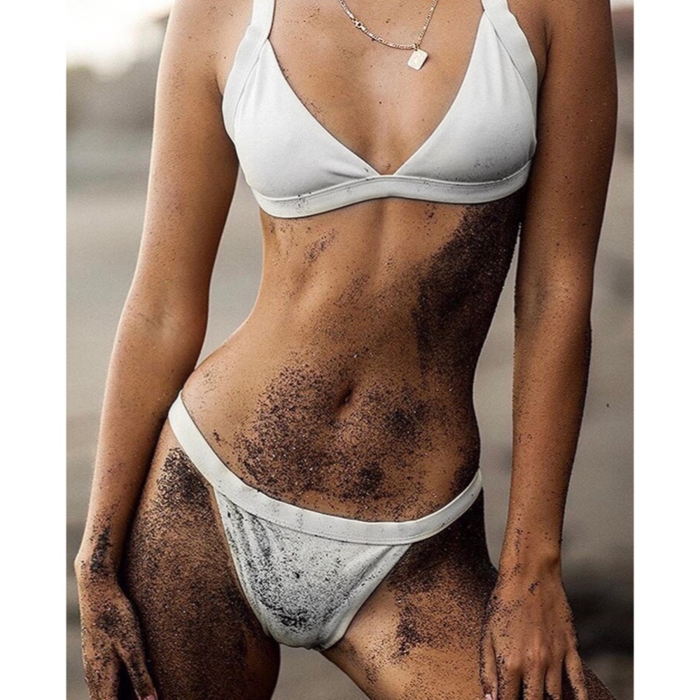 NWT White Kira Swim Carmen Set XS/S